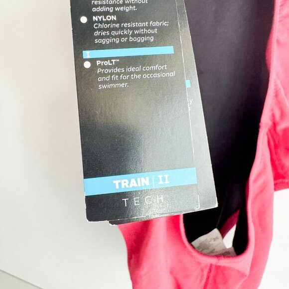 Speedo Performnce NWT Pink Low Back One Piece Swimsuit 14 - Picture 8 of 9